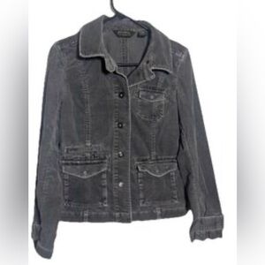 Eddie Bauer Gray Corduroy Utility Jacket